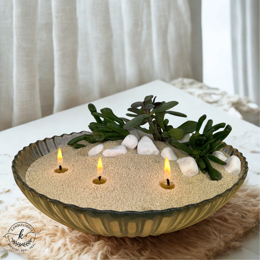 Vanilla Candle & Succulent Arrangement: Healing, Balance, and Beauty for Your Home