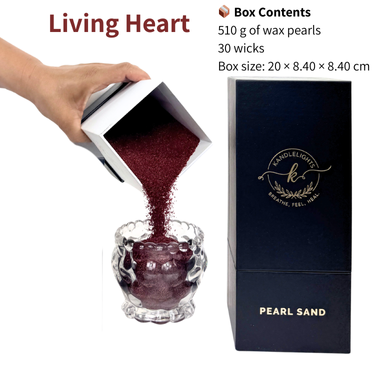Living Heart Pearled sand wax
