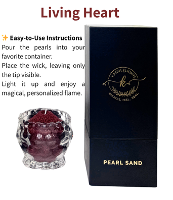 Living Heart Pearled sand wax